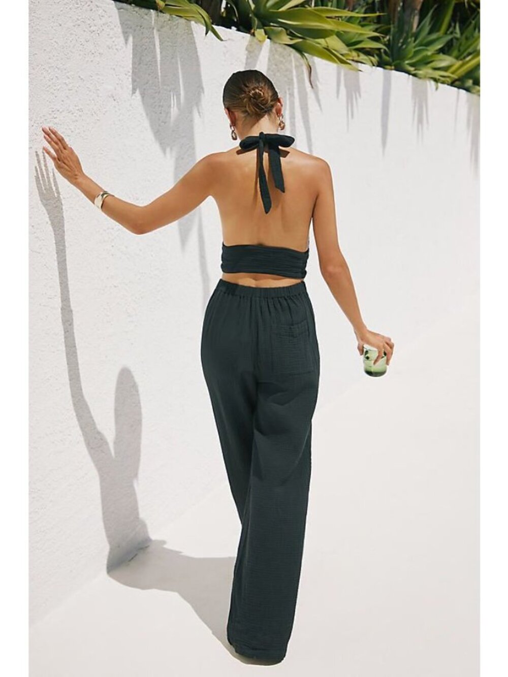 LSPACE Santos Pant in Black Large New Womens Wide leg relaxed fit - Picture 12 of 14